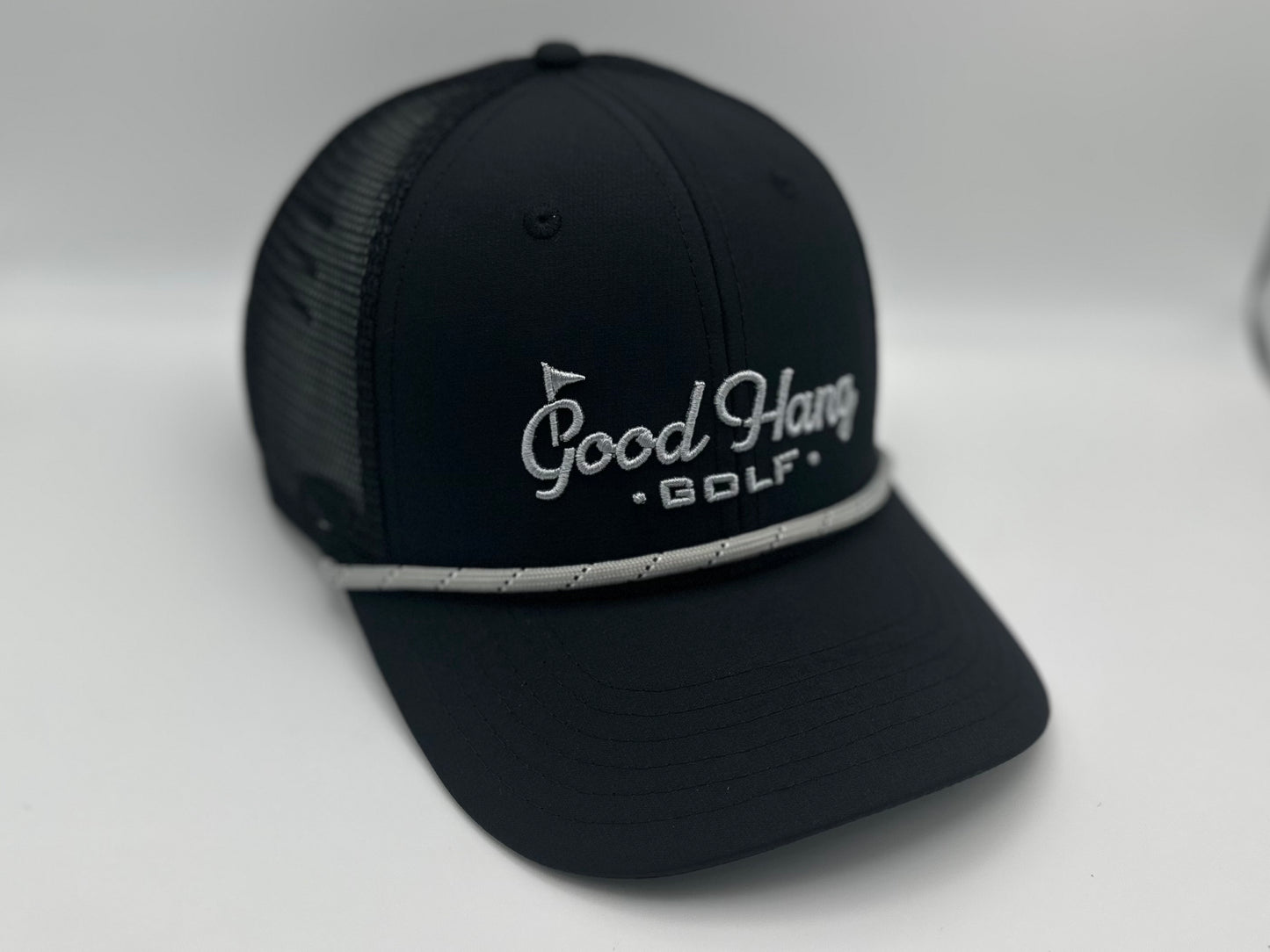 Trucker Hat Black with Rope